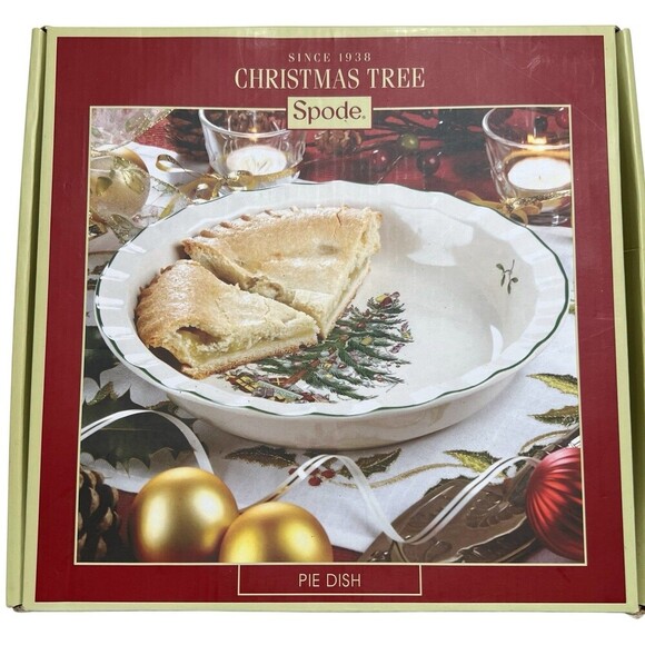 Spode Christmas Tree Pie Plate Santa New In Box 10" - Picture 3 of 7